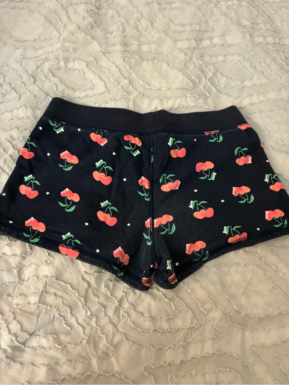 Y2K Juicy Couture Rare Cherry Terry Cloth Shorts L - Picture 2 of 8